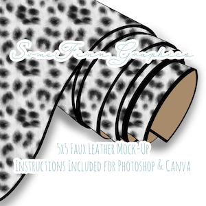 Roll of Faux Leather Mock-Up / Cloth Mock Up / Digital Mock up for paper, rolled vinyl / Photoshop and PNG / Instructions Included