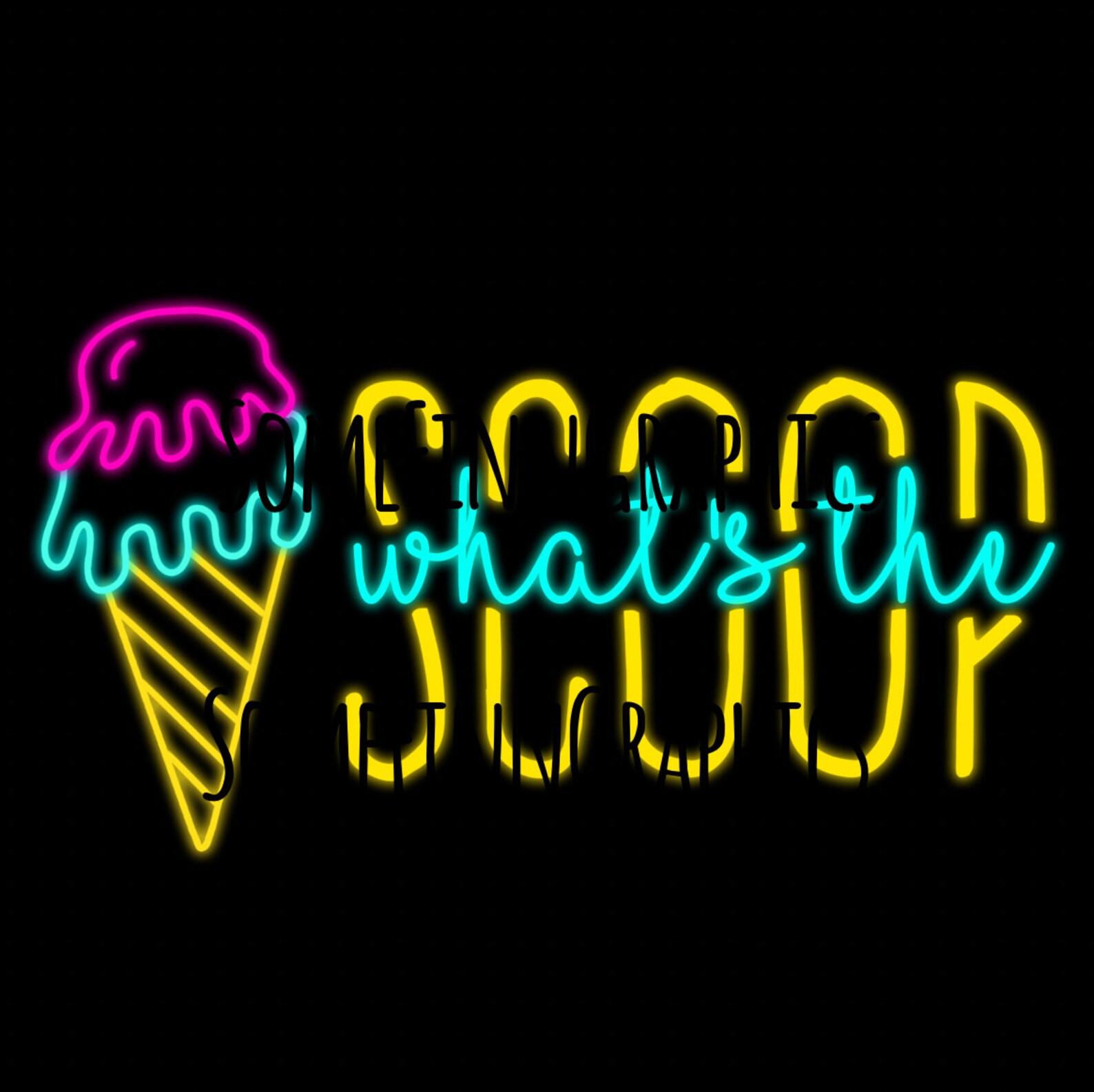 What's the Scoop Icecream PNG Neon Sign Clipart Neon Etsy