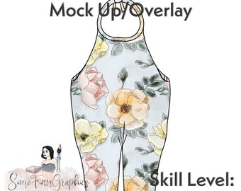 Sleeveless Open Back Romper Mock-Up / Rompers Mock Up / Digital Mock up for clothing baby toddler kids / PNG / Instructions Included