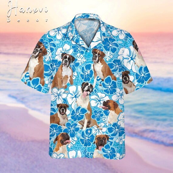 Boxer Dog Hawaiian Shirt Beach Shirt 