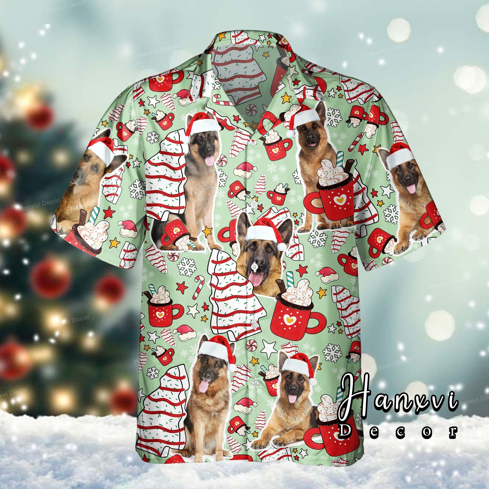 Discover German Shepherd Dog Christmas Hawaiian Shirt