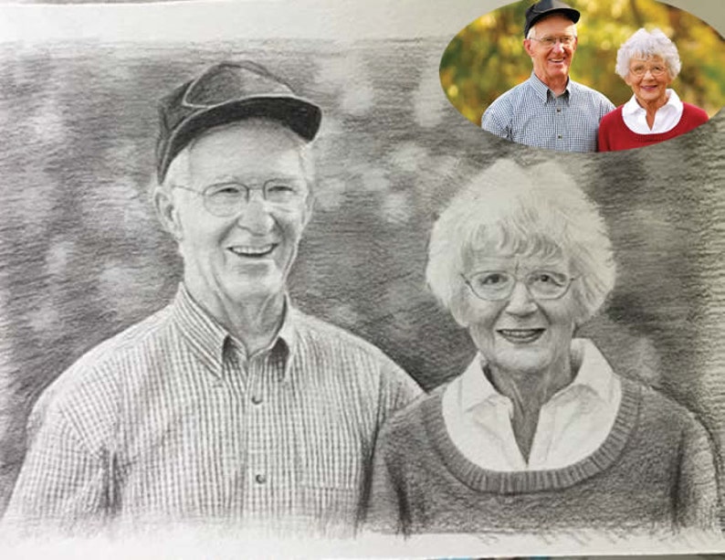 Grandpa Gift Grandfather Gift Grandparent Gift Personalized Portrait Grandfather Christmas Gift Godfather Gift Christmas Gift