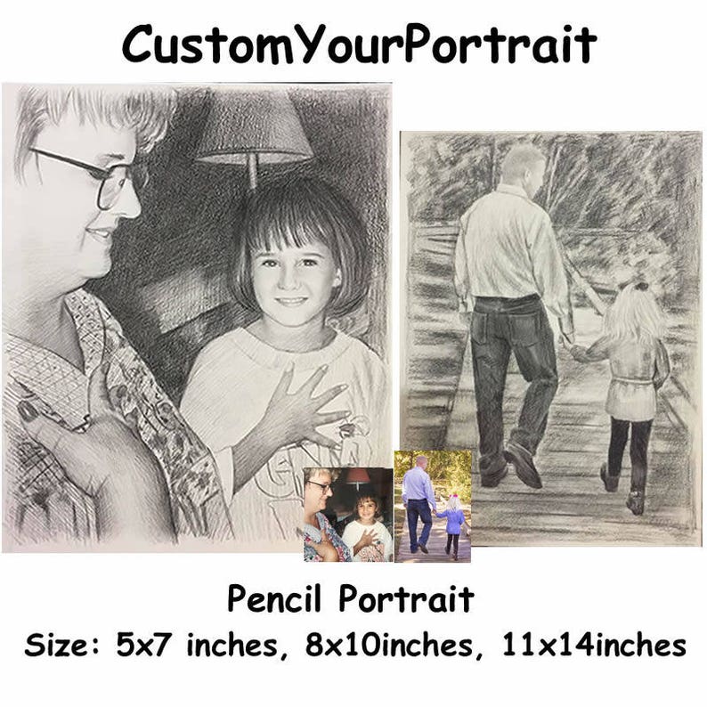 Grandpa Gift Grandfather Gift Grandparent Gift Personalized Portrait Grandfather Christmas Gift Godfather Gift Christmas Gift