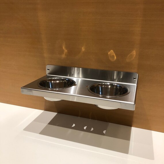 High Quality Wall Mounted Stainless Steel Dog Cat Bowl Feeder Etsy