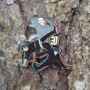 GCF 3j mma Practice Video 2 inch soft enamel pin (JHope, Jimin, Jungkook)