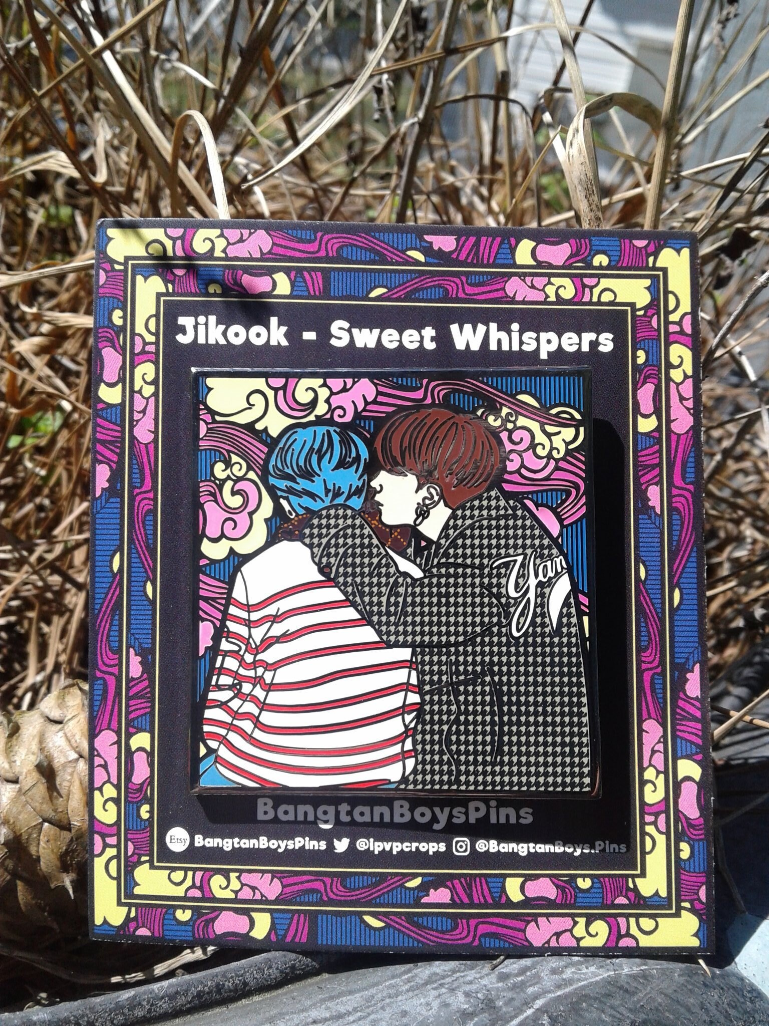 Jikook - Sweet Whisper 2 inch hard enamel pin