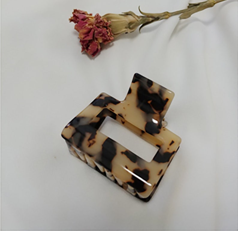 Leopard Hair Pin Daily Square Pin Marble Pin Hair Accessories Celluloid Hair Pin