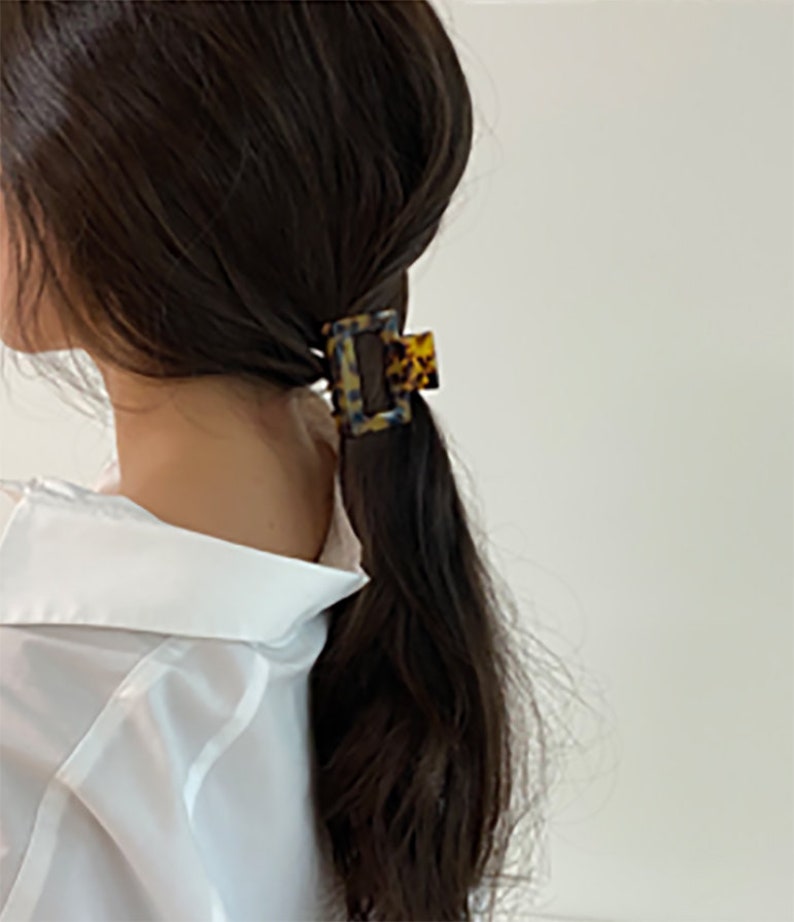 Leopard Hair Pin Daily Square Pin Marble Pin Hair Accessories Celluloid Hair Pin