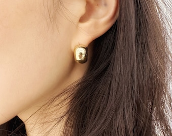 Aros de plata de ley 925/ Aros de oro vermeil/ Joyería mínima/Regalo para ella