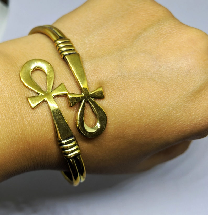 Ankh Key of Life Bangles Cuff Bracelet Brass Cuff Bracelet Etsy