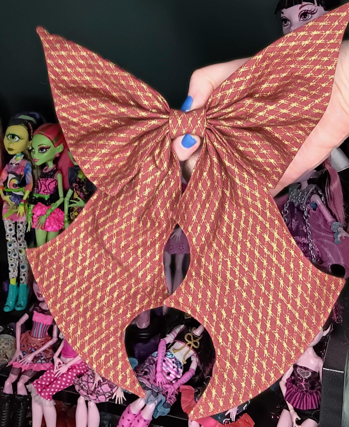 Fishnet Hair Bow - Etsy display picture 1