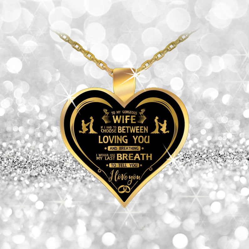Wife Gift Wife Jewelry Wife Valentines Gift Gift for Wife Etsy