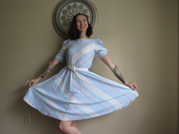Vintage 70s Pastel Dress