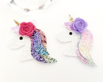 Unicorn Hair Clip | Hair Clip | Rainbow Hair Clip | Unicorn Bow | Unicorn | Rainbow Unicorn | Glitter Unicorn | Unicorn Birthday Bow