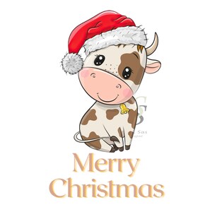 PNG Christmas Cow