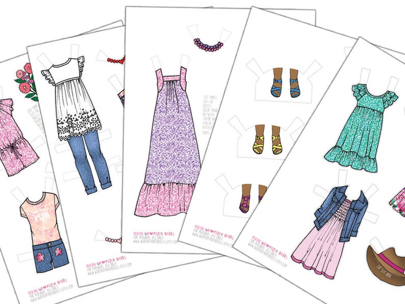 Printable Paper Doll Package-ella-pdf Instant Download-digital Paper ...