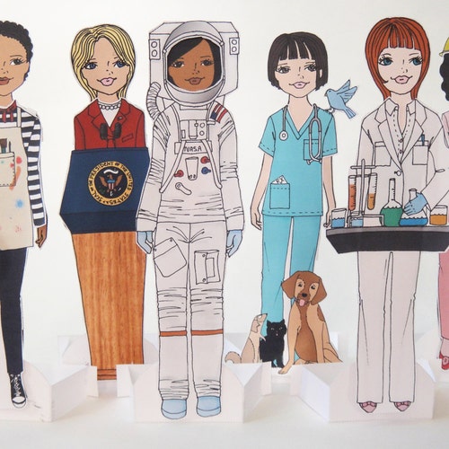 Printable Victorian Paper Doll Collage Kit Instant Digital Etsy