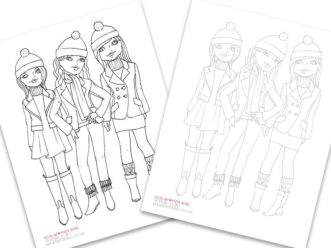 Fashion Show Tracing Pack Coloring Page