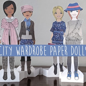 Druckbare Papierpuppe, Kinder PDF Aktivität, Mode Malvorlagen, PDF Sofort Download,