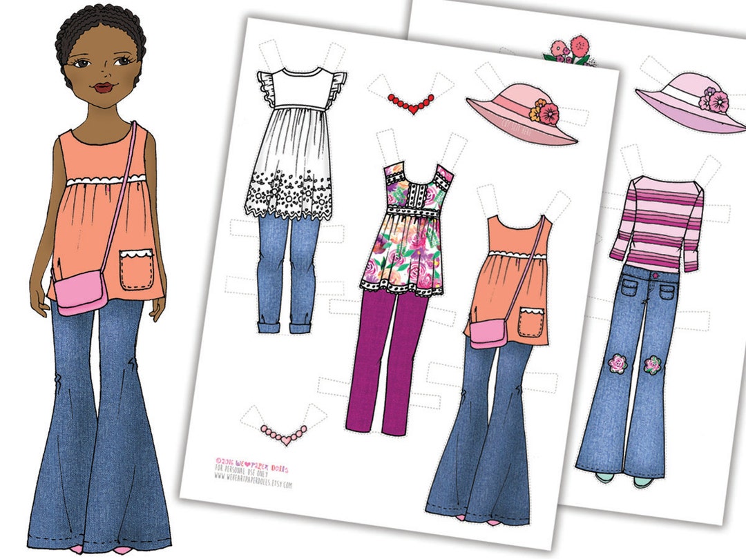 Printable Paper Doll Package-ella-pdf Instant Download-digital Paper ...