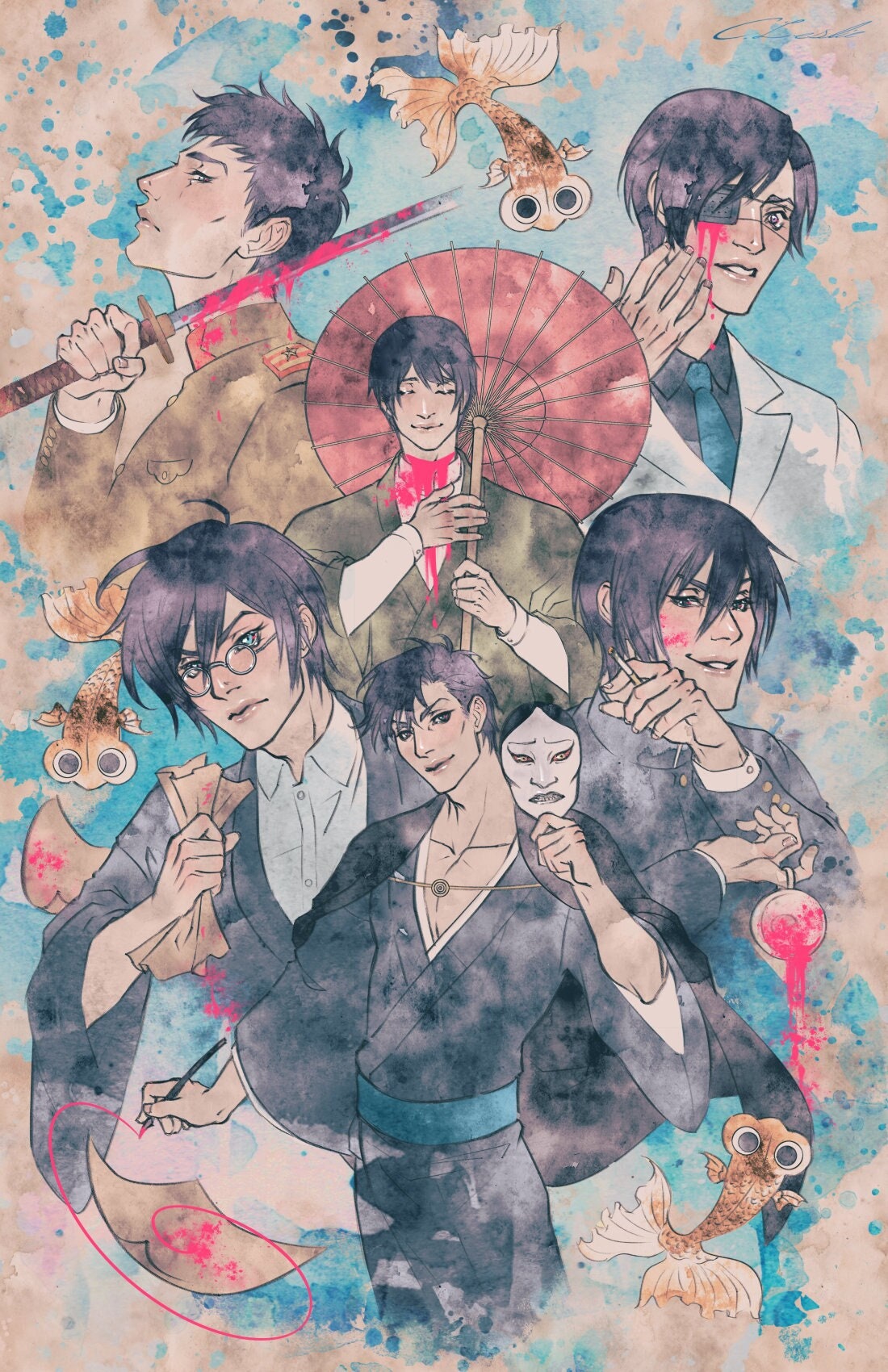 Hashihime of the Old Book Town - Illustration Print (11x17)