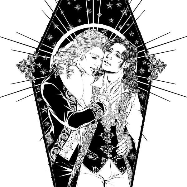 Interview with the Vampire Louis and Lestat - Illustration Print (11"x17")