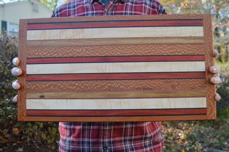 Medium Leopard Wood Artisian Cutting Board / Exotic Wood Serving Board