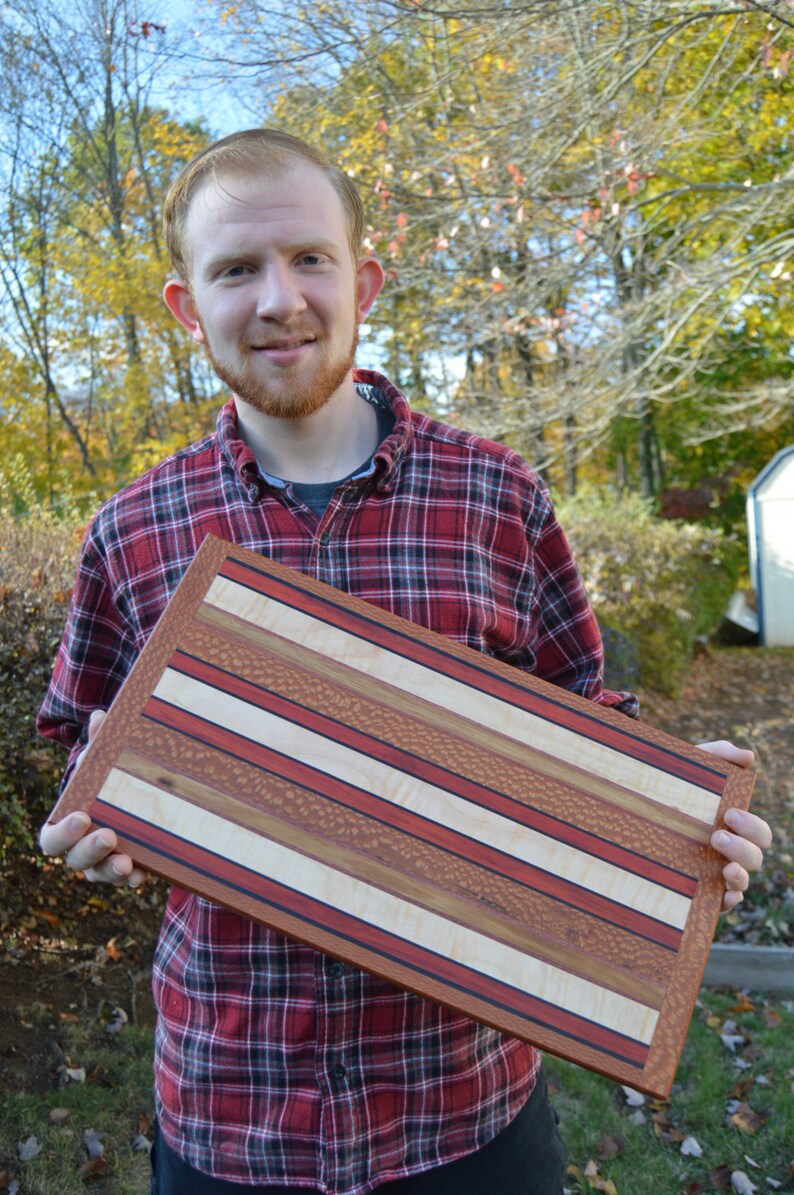 Medium Leopard Wood Artisian Cutting Board / Exotic Wood Serving Board