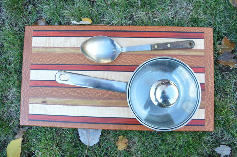 Medium Leopard Wood Artisian Cutting Board / Exotic Wood Serving Board