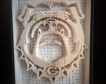 UGA Bulldog Book Folding PATTERN ONLY