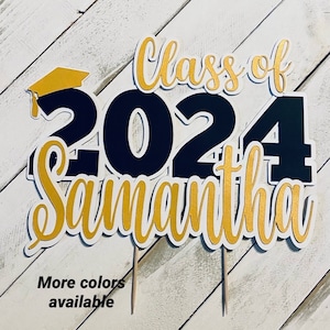 Any name graduation cake topper, graduation cake topper, graduation decorations, class of 2025 cake topper