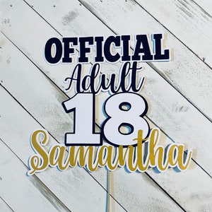 18th birthday cake topper , birthday cake topper