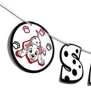 birthday banner , puppy banner Dalmatian banner , Dalmatian birthday , puppy birthday.
