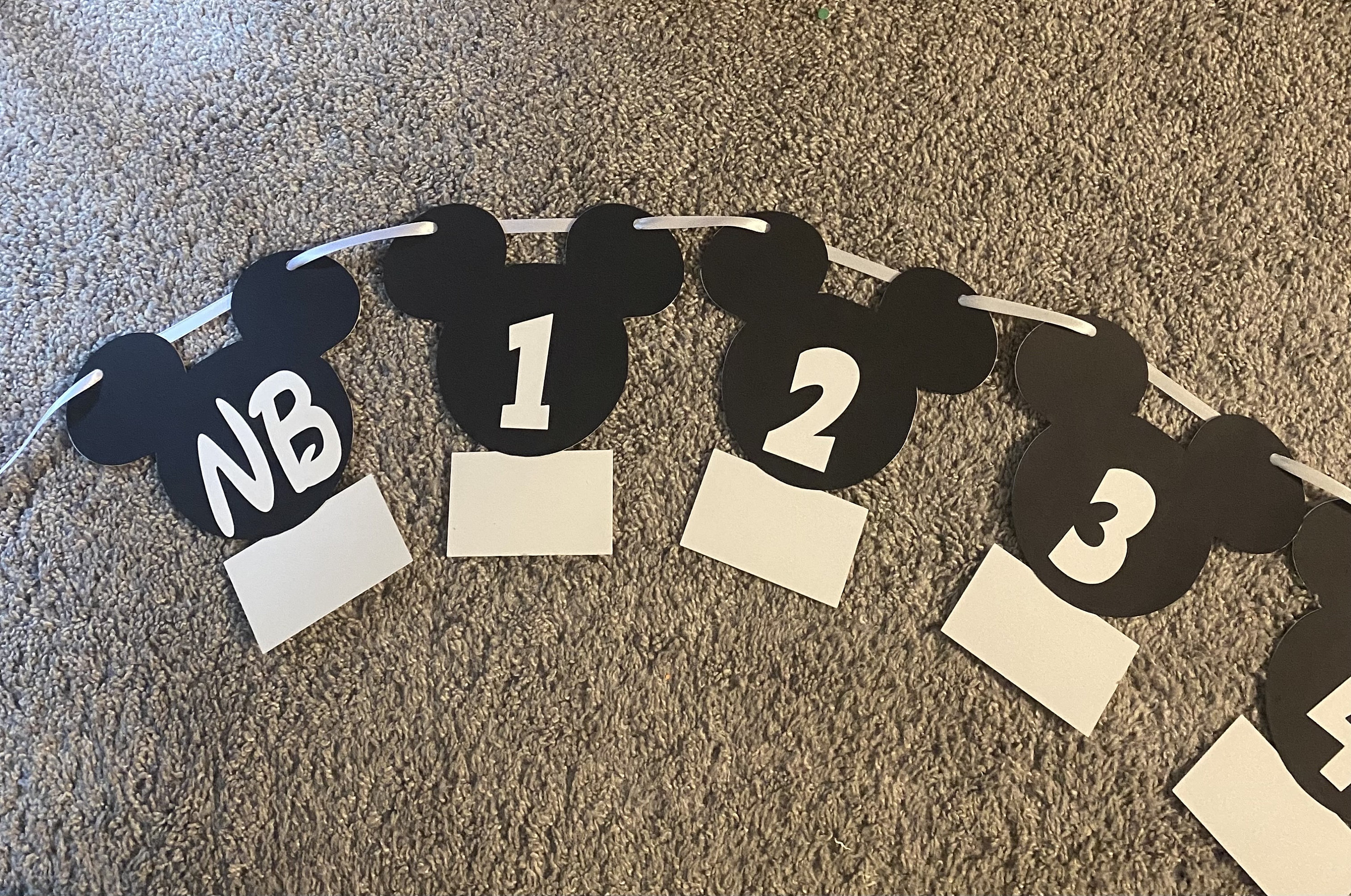 Mickey Milestone Banner , 1st Year Banner , 1st Banner
