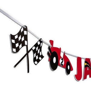 Race car birthday banner  , Racing Birthday banner , Car birthday banner