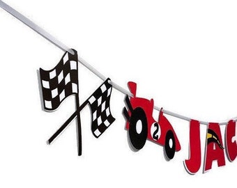Race car birthday banner  , Racing Birthday banner , Car birthday banner