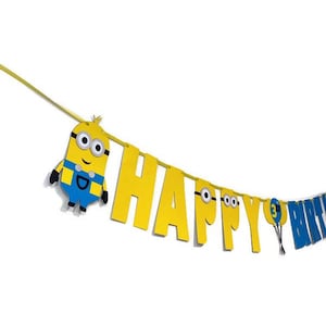 Minion birthday banner , minion birthday