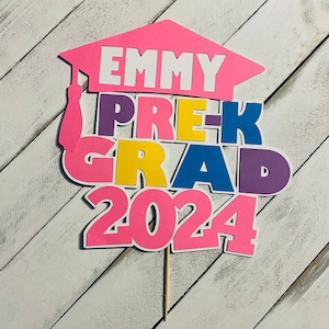 Pre-school Graduation cake topper, Pre K graduation, Kindergarten grad, grad cake topper, pre- graduation, pre-k graduation,