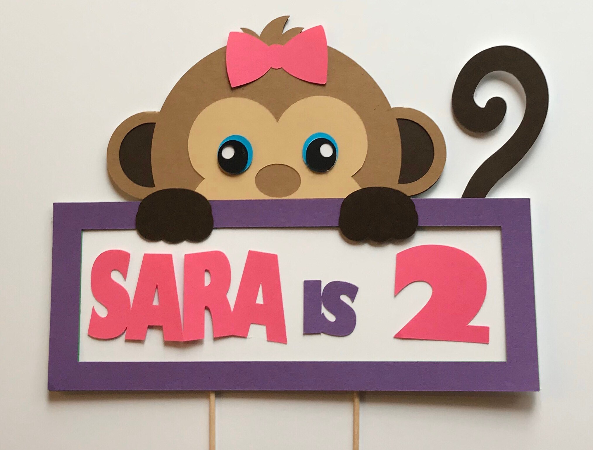 Monkey Cake topper jungle cake topper monkey cake topper | Etsy