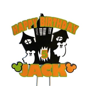 Halloween birthday cake topper , Mickey Halloween cake topper