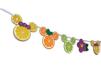 Summer banner , Luau banner,Lemon lime banner, birthday luau  ,beach banner, pool banner ,  beach banner, micky banner