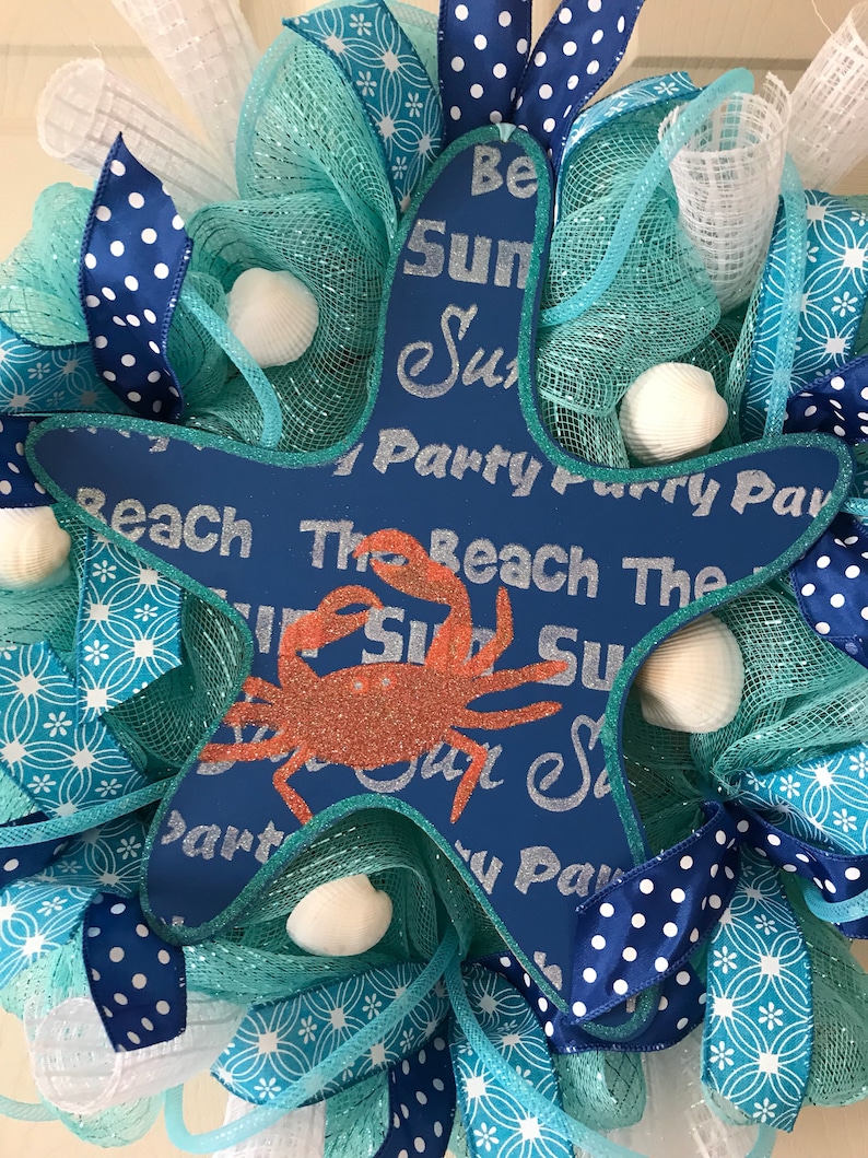 Spring wreath tropical wreath welcome wreath spring decor summer Wreath Beach Wreath family wreath
