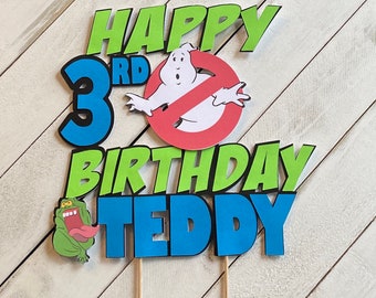 birthday cake topper , Ghost cake topper ,Slimer cake topper