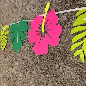 Luau banner,Hawaii birthday banner, birthday luau  , luau garland