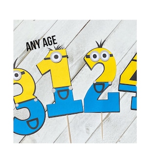 Age birthday cake topper ,Bob and Carl  cake topper,