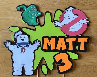 birthday cake topper , Ghost cake topper ,Slimer cake topper