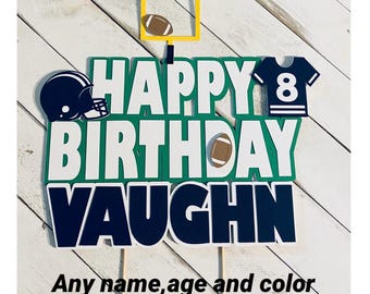 Football birthday cake topper, football birthday ,cake topper