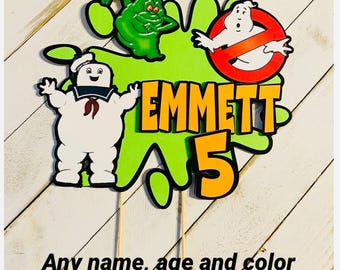 birthday cake topper , Ghost cake topper ,Slimer cake topper