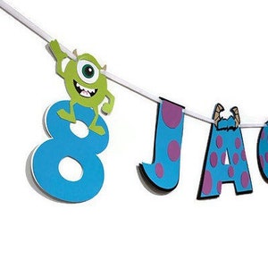 Birthday banner , personalized name and age banner