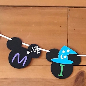 Halloween birthday  banner, Mickey Halloween banner, birthday Halloween, Not so scary Halloween banner